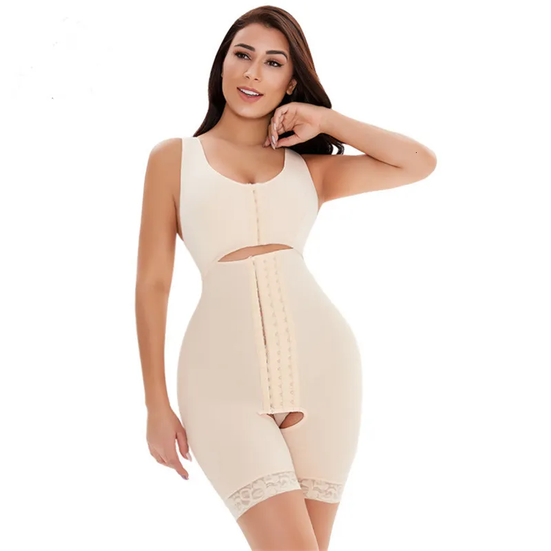 Moldeadores de mujer Nadaingaa Moldeador de cuerpo para mujer Post liposucción Faja Body Chaleco Cintura Shaper Reductoras Fajas Faja de cuerpo completo Gancho fuerte 230425