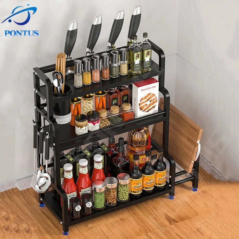 Dropship Kitchen Countertop Organizer, Cupboard Stand Spice Rack