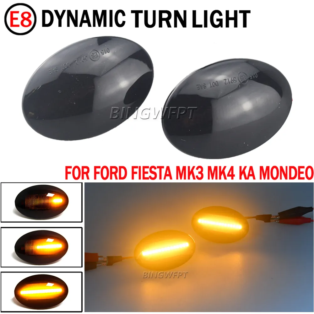 Sekwencyjny migający sygnał skrętu LED Lampka po stronie Forda Fiesta MK3 MK4 MK5 MONDEO MK1 Eksplorator Dynamic Binker