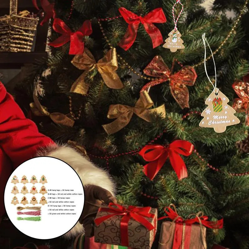 Kartki z życzeniami etykiety świąteczne naklejki z linami Prezenty ślubne Tagi Favors Merry