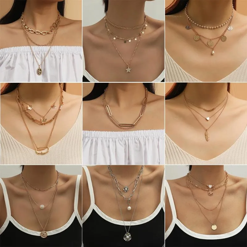 Kolye Kolyeleri Kadınlar için Kolye Takılar Basit Kalın Zincir Kaktüs Compok Moda Mücevherleri COLLIER FEMME NASZYJNIK