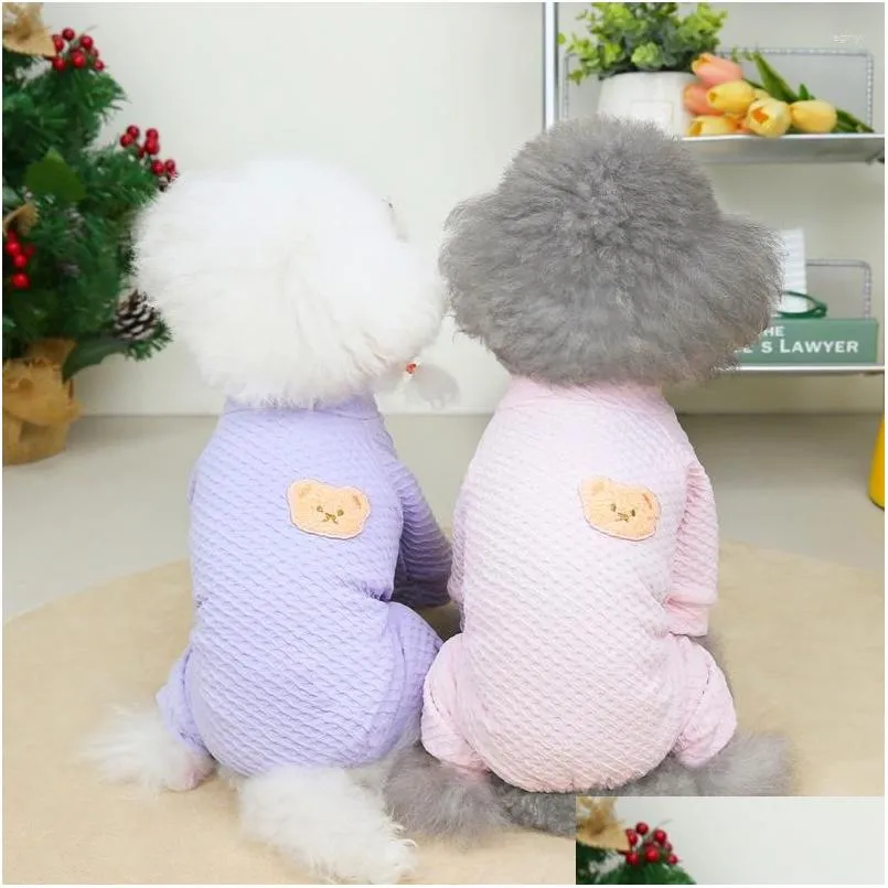 犬のアパレルペット服秋の冬の小さな甘いジャンプスーツ温かいセイターかわいいプルオーバー子犬カワイイパジャマヨークシャードロップDHSDP