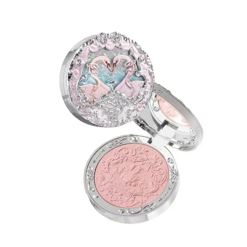 Blush fleur sait cygne Ballet velours gaufré Blush mat maquillage pressé fard à joues poudre palette femmes coffret cadeau 231124