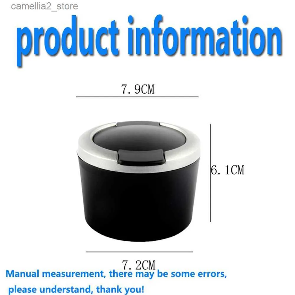 Bil Ashtrays bil Ashtray för bil ceniceros Creativos Portatil hem cenicero con tapa svart liten för mazda 3 bk accessoarer 6 gh gj 2 q231125