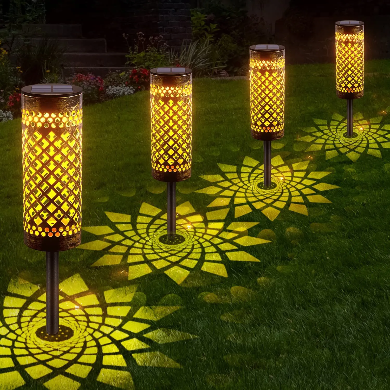 Nouveau métal solaire pelouse lumière décoration de jardin LED étanche solaire trottoir paysage éclairage