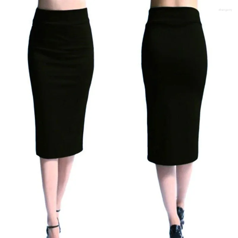 Plus size mid top calf pencil skirt