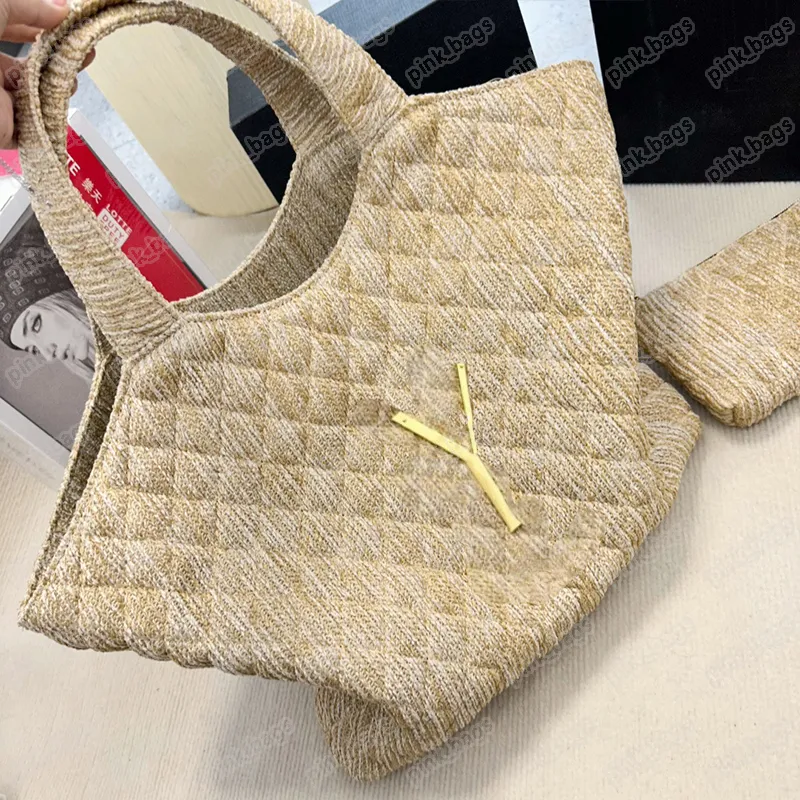 Kvinnor Tote Icare Maxi Bag designer Väskor Tygväska fäster Crossbody Shopping Beach Famous Y Stora totes axlar Purse äkta handväska