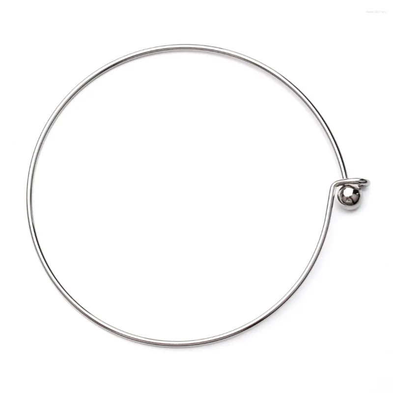 Bracelet 2 pièces diamètre extérieur 68mm mode style classique bracelet circulaire en acier inoxydable pour hommes femmes couple bijoux cadeau