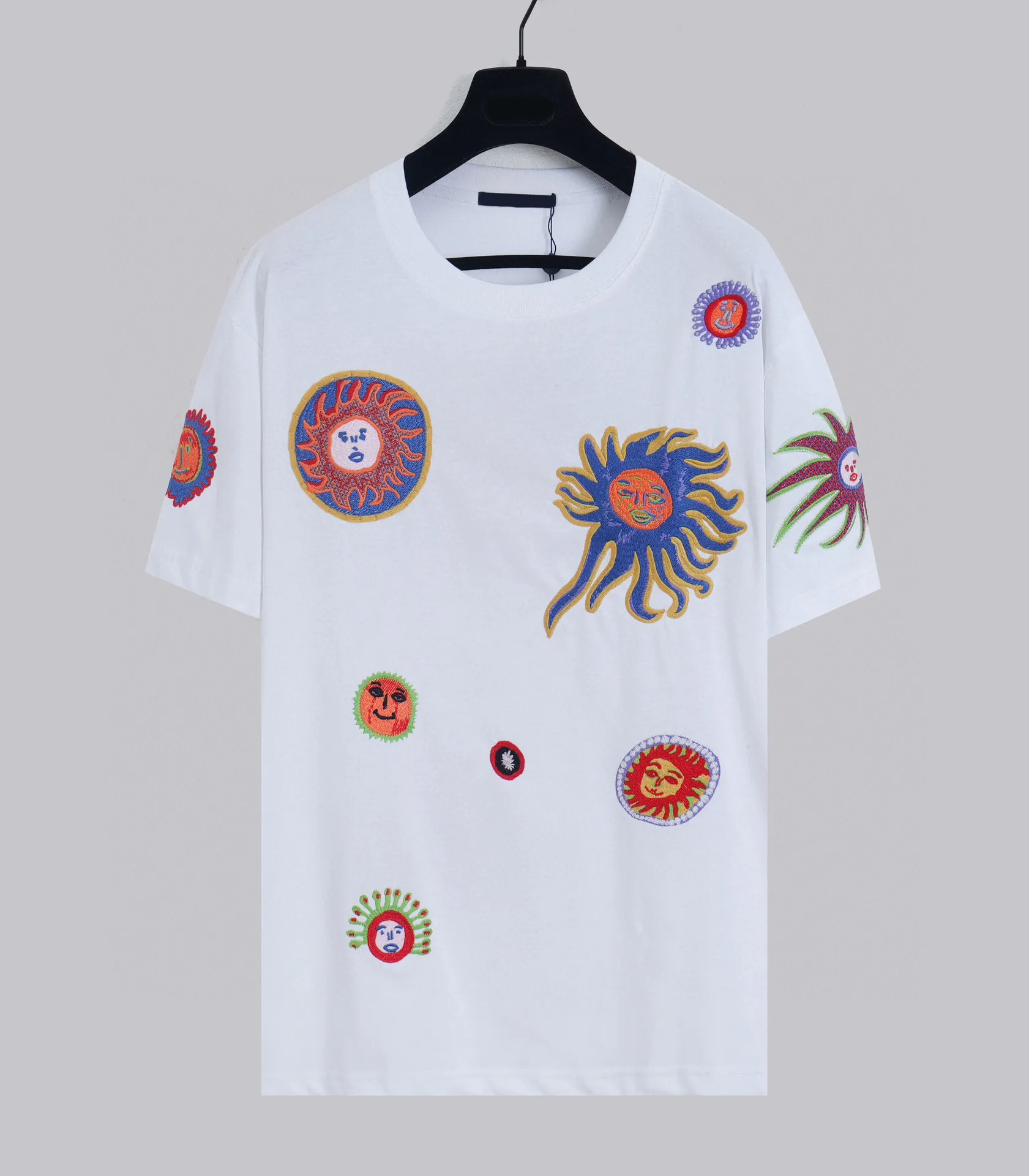 T-shirts Plus pour hommes Polos Col rond brodé et imprimé vêtements d'été de style polaire avec street pur coton 21e2d
