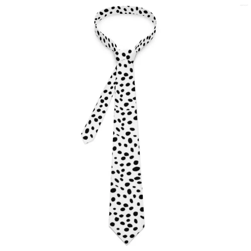 Bow Ties Dalmatian Dog Tie Black Spotted Design Cosplay Party Neck Elegant For Unisex Adult Graphic Collar Necktie Gift