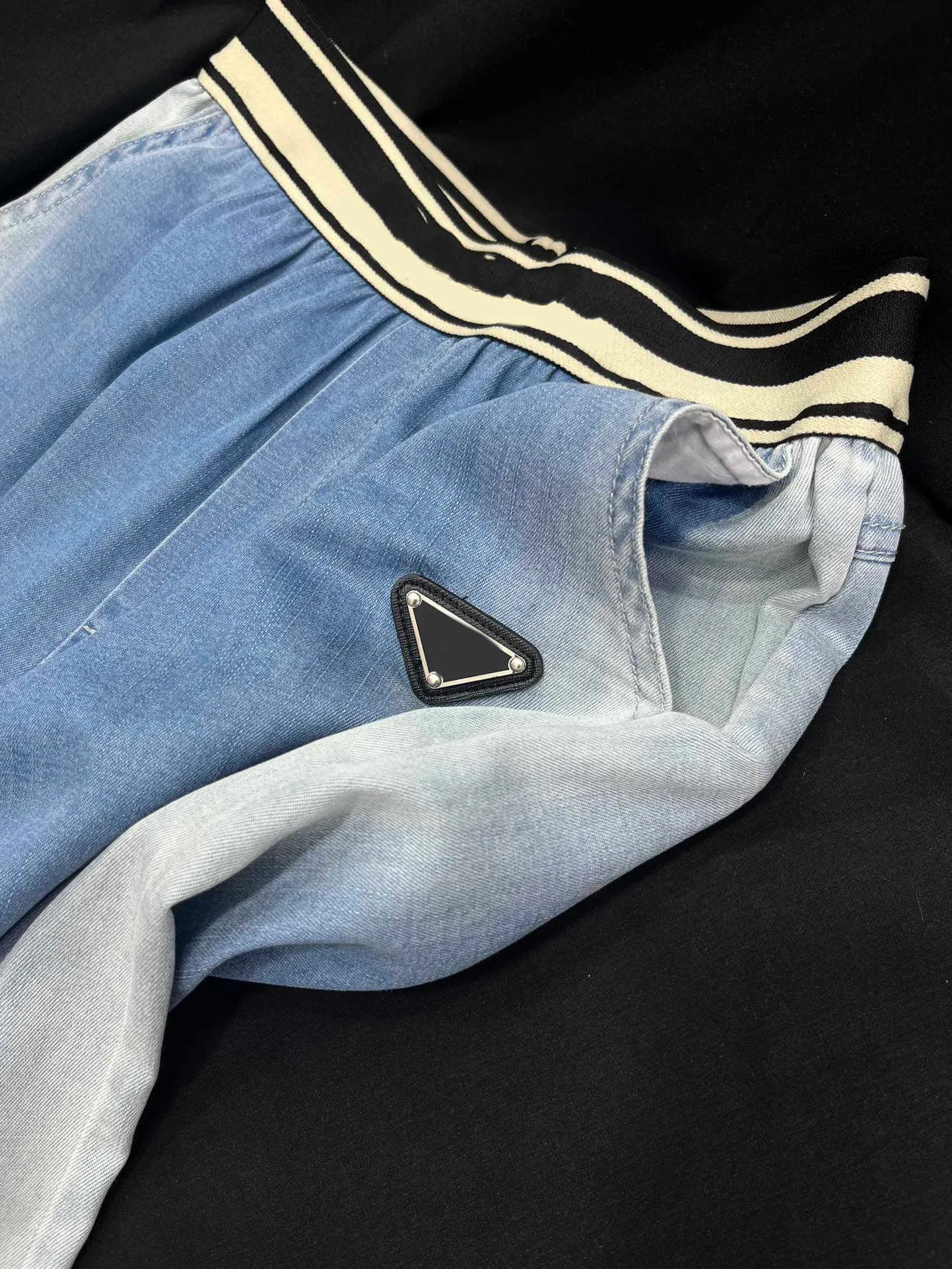 Damesbroek Denim Designer Dames Recht lint splitsen Denim broek met hoge taille Hoge kwaliteit dameskleding broeken jeans
