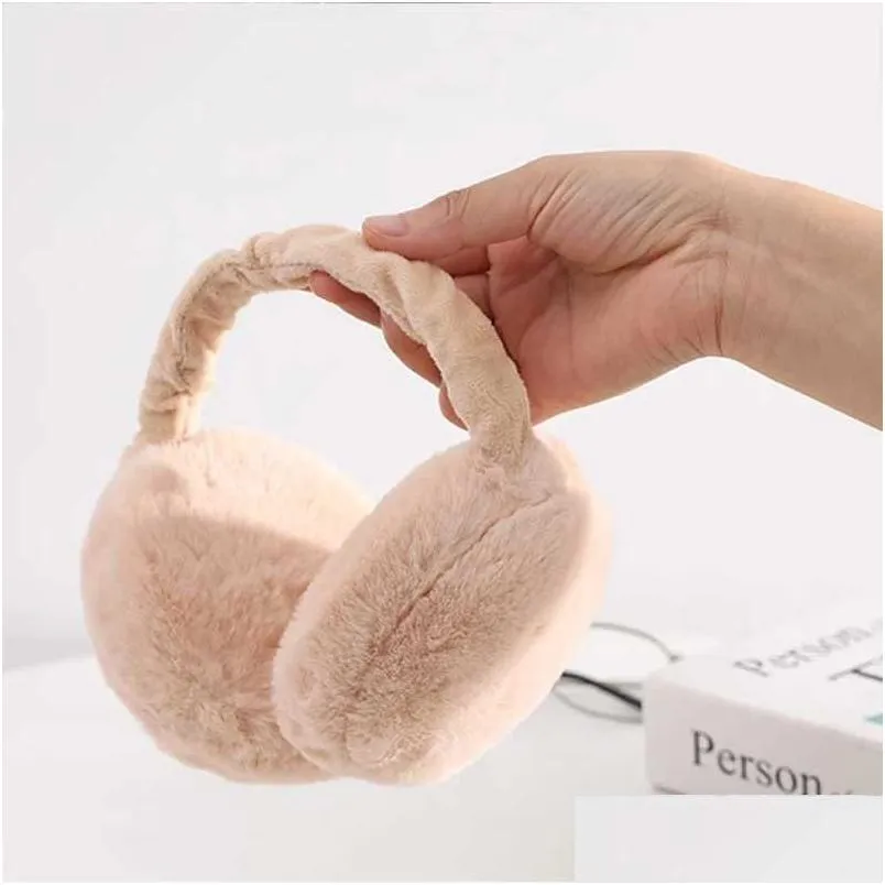 Ear Muffs Ear Muffs Adjustable Winter Earmuffs Cute Plush R231009 Drop Delivery Fashion Accessories Hats, Scarves Gloves Hats Caps Dhpcq