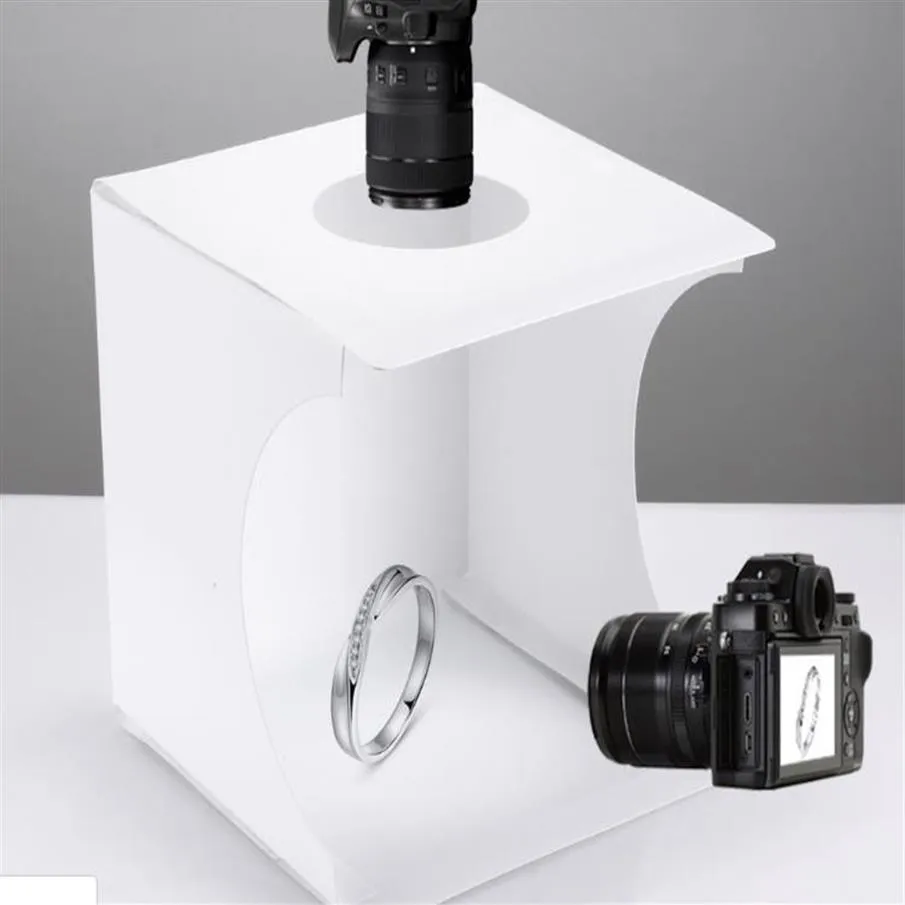 Mini Portable Solding Lightbox Pography Pography Soft Box LED LIGE LIGHT PO Soft Box DSLR Camera Po Time2363