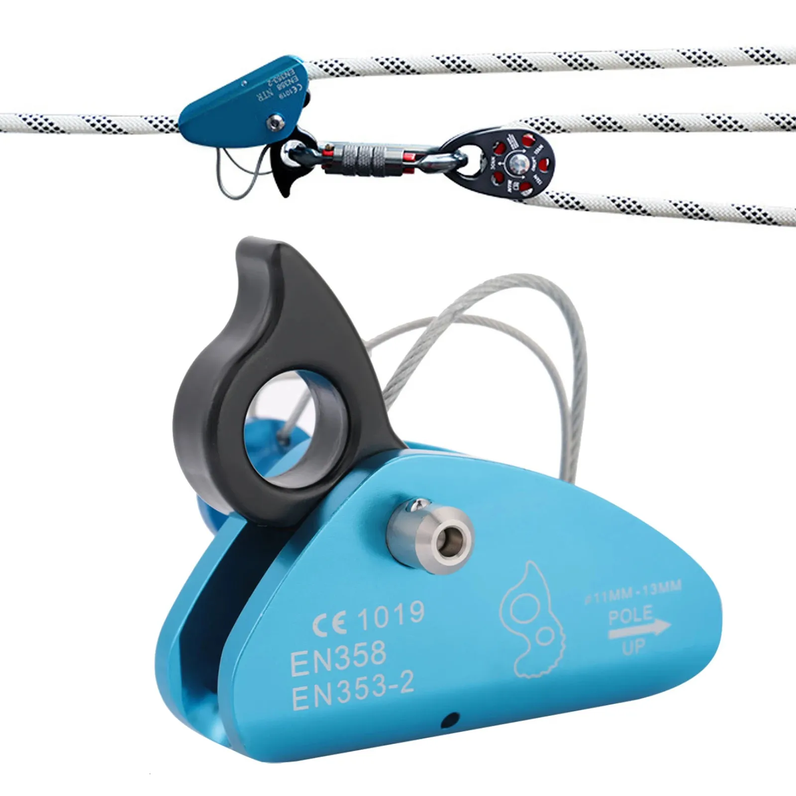 Pelle Garant Self-Locking Rope Grab - Alloy Steel Fall Safety Device ...