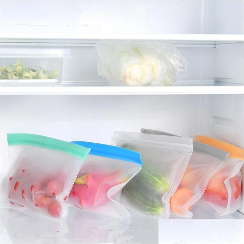 Food Savers opslagcontainers herbruikbare tas lekvrij voor sandwich/ snack/ fruit zip top verse container tassen lx2946 drop levering dhz9k