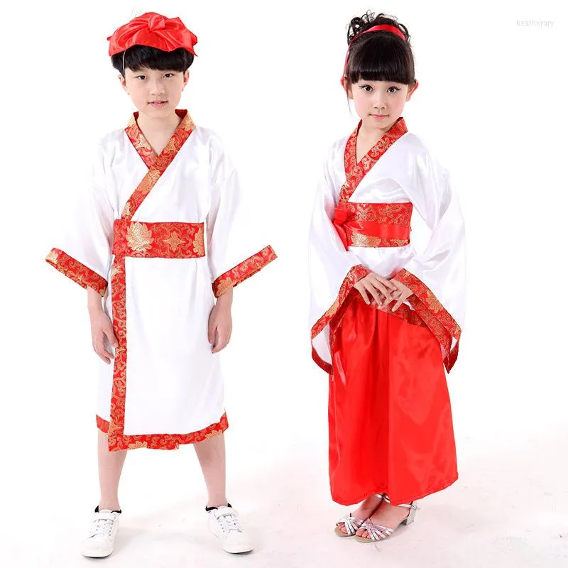 Stage Draag traditioneel oud Chinees kostuum voor Hanfu kindmeisjes kleding Kid Cosplay jurken Danskostuums
