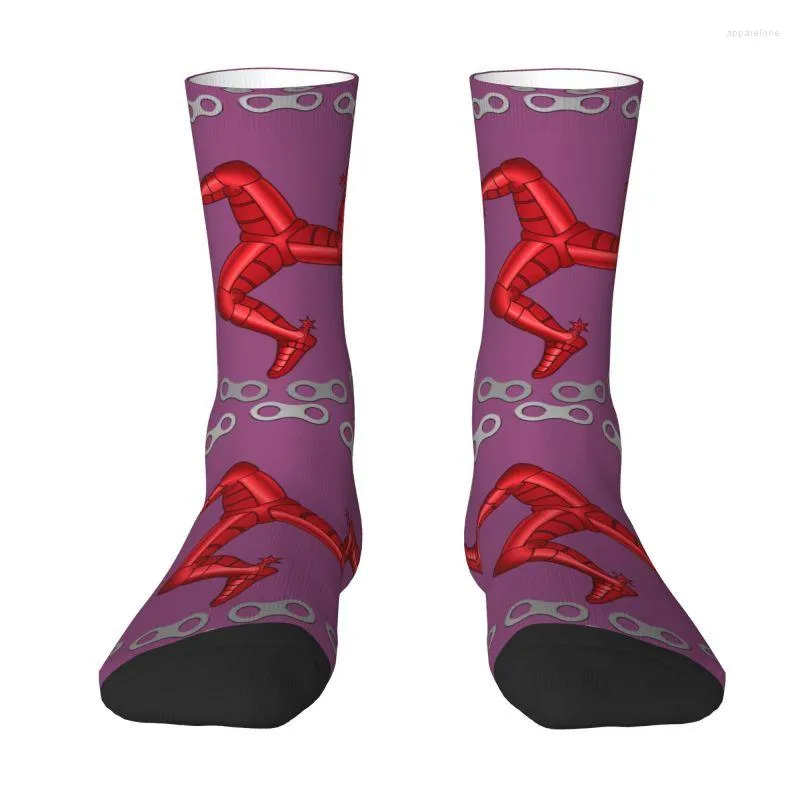 Men's Socks Cute Mens Isle Of Man Chain Dress Unisex Warm Comfortable 3D Printing Crew