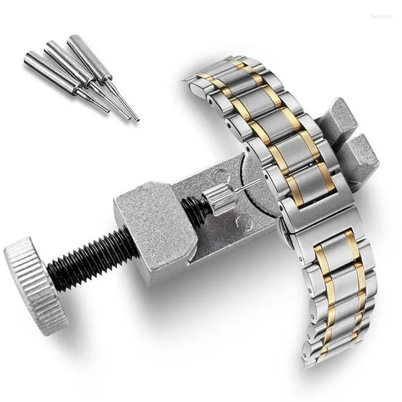 Bekijk reparatiekits gereedschap Alle metaal verstelbare bandband Bracelet Link Pin Remover Tool KitRepair HELE22