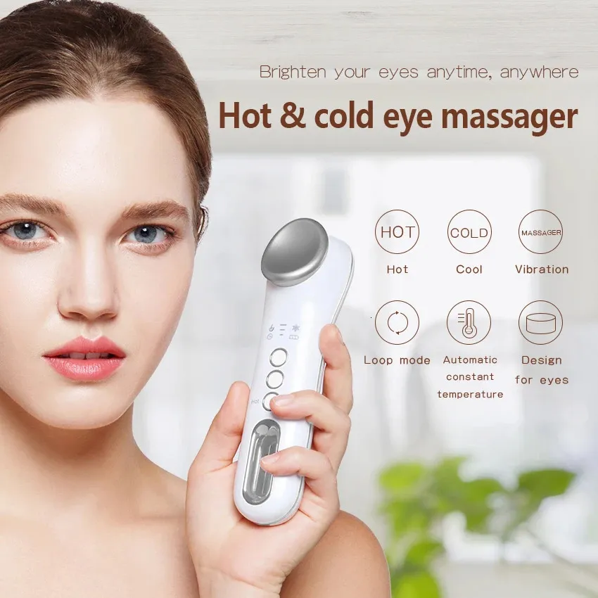 Masseur pour les yeux TinWong baguette chauffante et froide Massage vibrant électrique pour les cernes poches revivre la Fatigue 231123