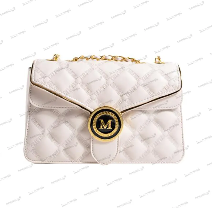 Sac de créateur Texture pour femmes Chaîne de grille de diamant Sac à bandoulière à bandoulière unique Sac pour femme Lettre à glissière Petit sac carré 2023