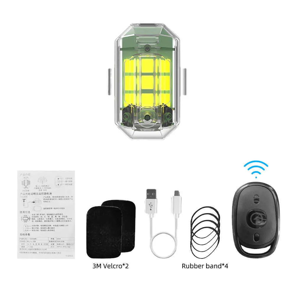 Drahtlose Fernbedienung LED Blitzlicht 7 Farben Anti Kollisions Warnlampe  Licht USB Aufladung Für Motorrad Auto Fahrrad Roller Von 8,85 €