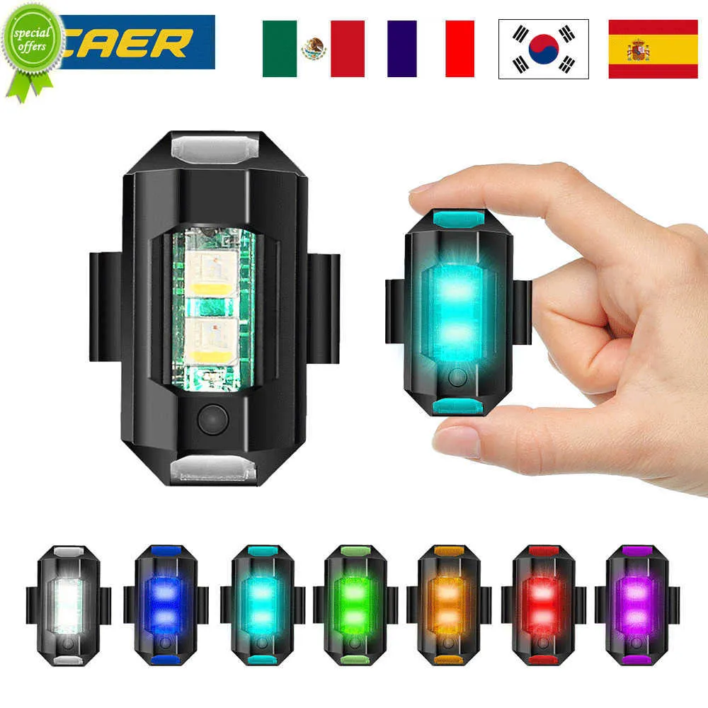 Drone Anti Collision Lights LED LED Luci stroboscopiche Strobo USB Luce di emergenza Luce lampeggiante Segnale Illuminazione per moto per auto