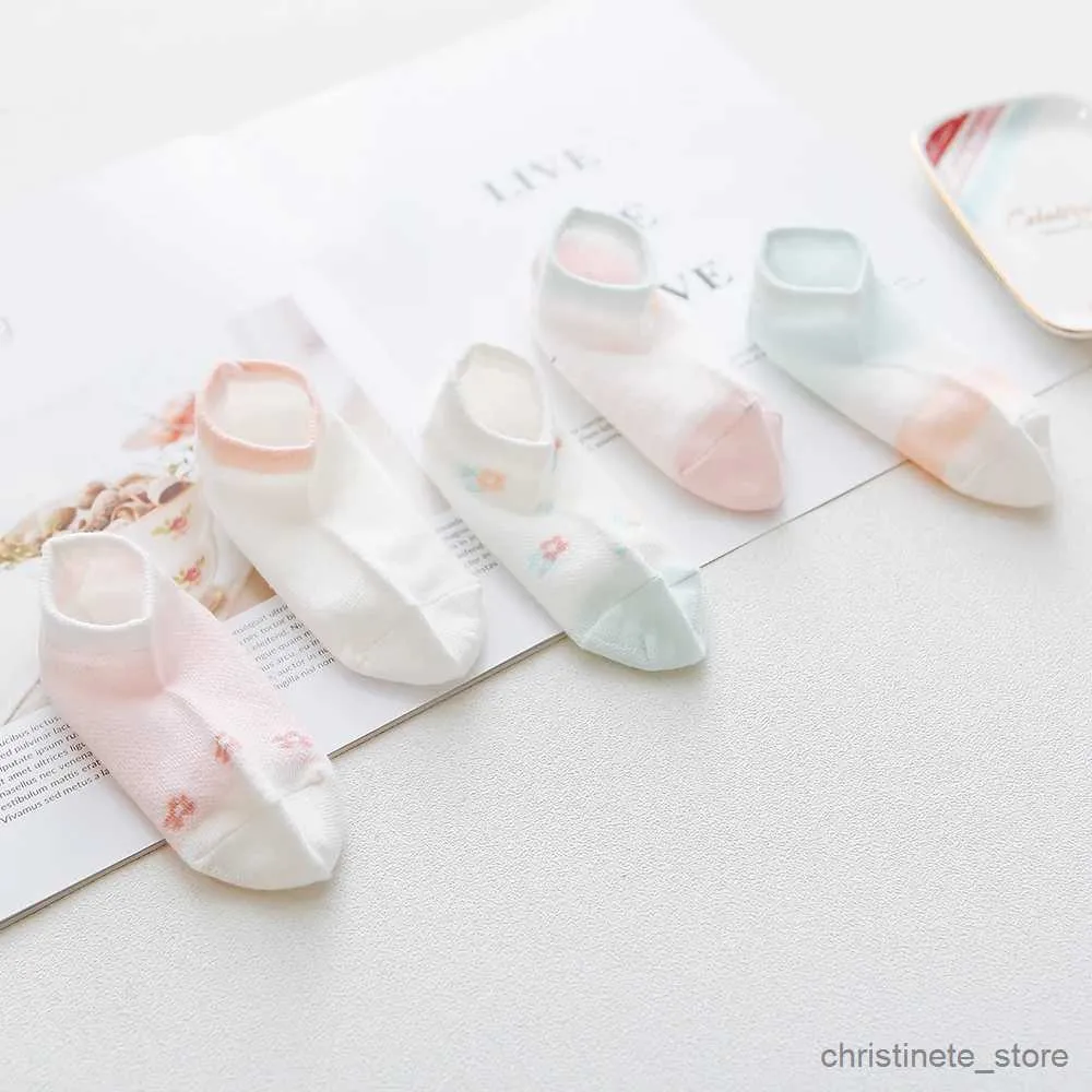 Skarpetki dla dzieci 5 pąki/działka dla niemowląt Socki Summer New Cotton Baby Socks