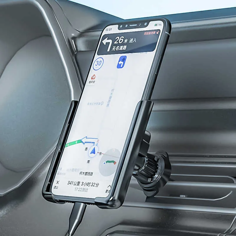 Universal Car Air Vent Phone Mount - 360° Rotation, Gravity Clip, Anti-Slip Grip