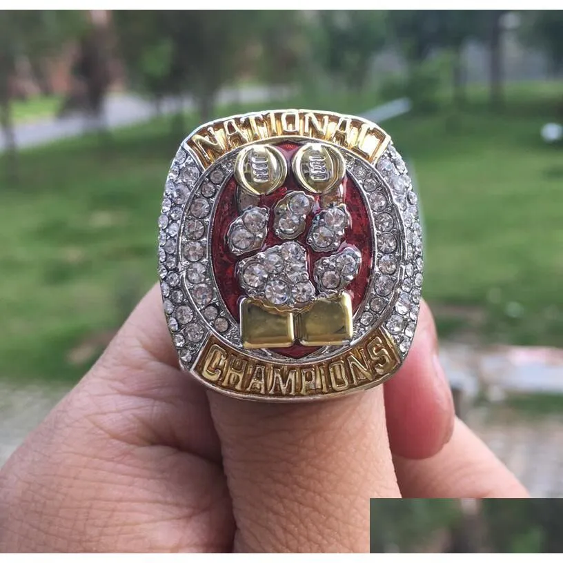 Bagues de cluster Real Po Clemson Tigers Final NCAA Championnat National Bague Fan Hommes Cadeau En Gros Drop 2023 Souvenir Drop Livraison Juif Dhfrs