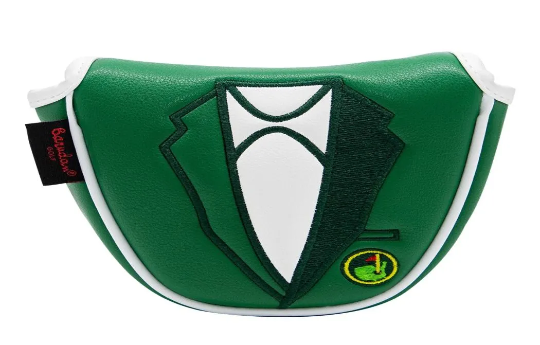 Green Jacket Putter Cover Water Stain Proof Single Golf Club Head Covers PU Leather Mallet Headcover Magnetic Accessories4269001