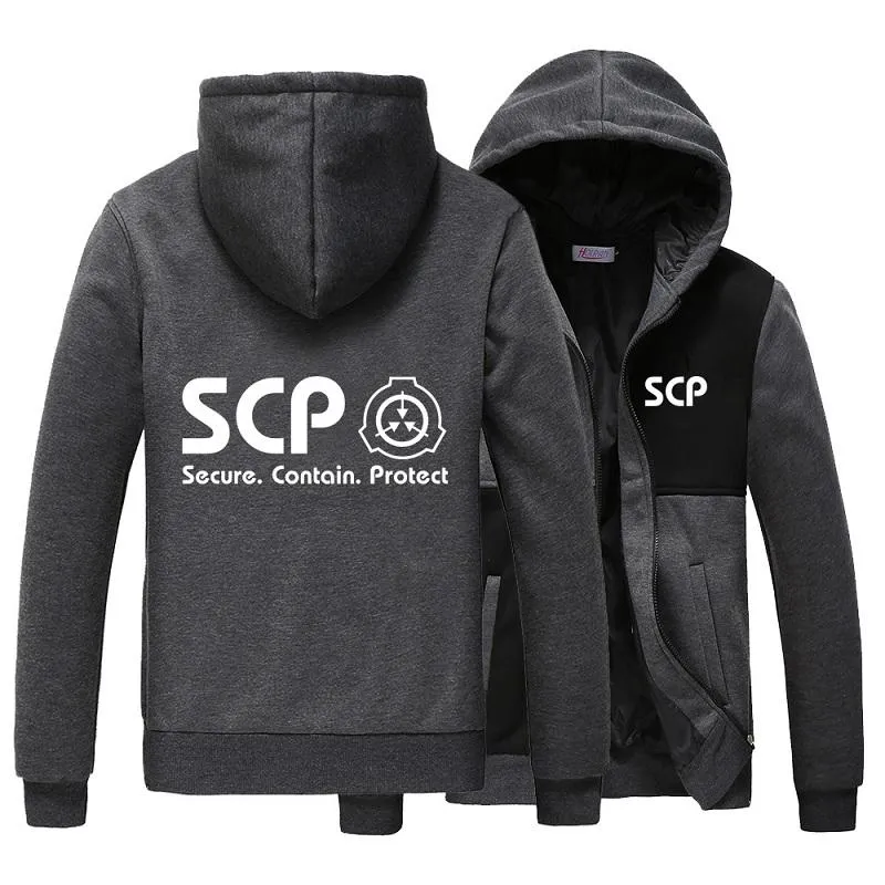 Sweats à capuche pour hommes Sweats Anime Fondation SCP Sweat à capuche Cardigan Manteau Procédures de confinement spéciales Noctilucent Jacket CoatMen's