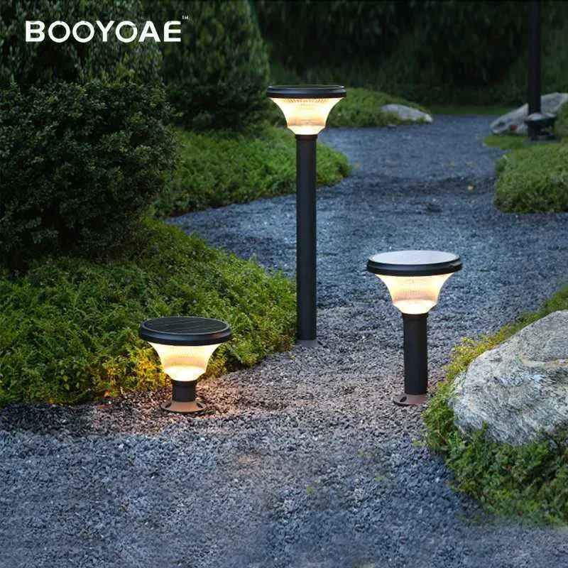 Lawn Lamps Solar Lawn lamp outdoor LED Stigma lamp glowing Free of electricity Modern Garden corridor Terrace Round Waterproof Lawn Lights Q231127