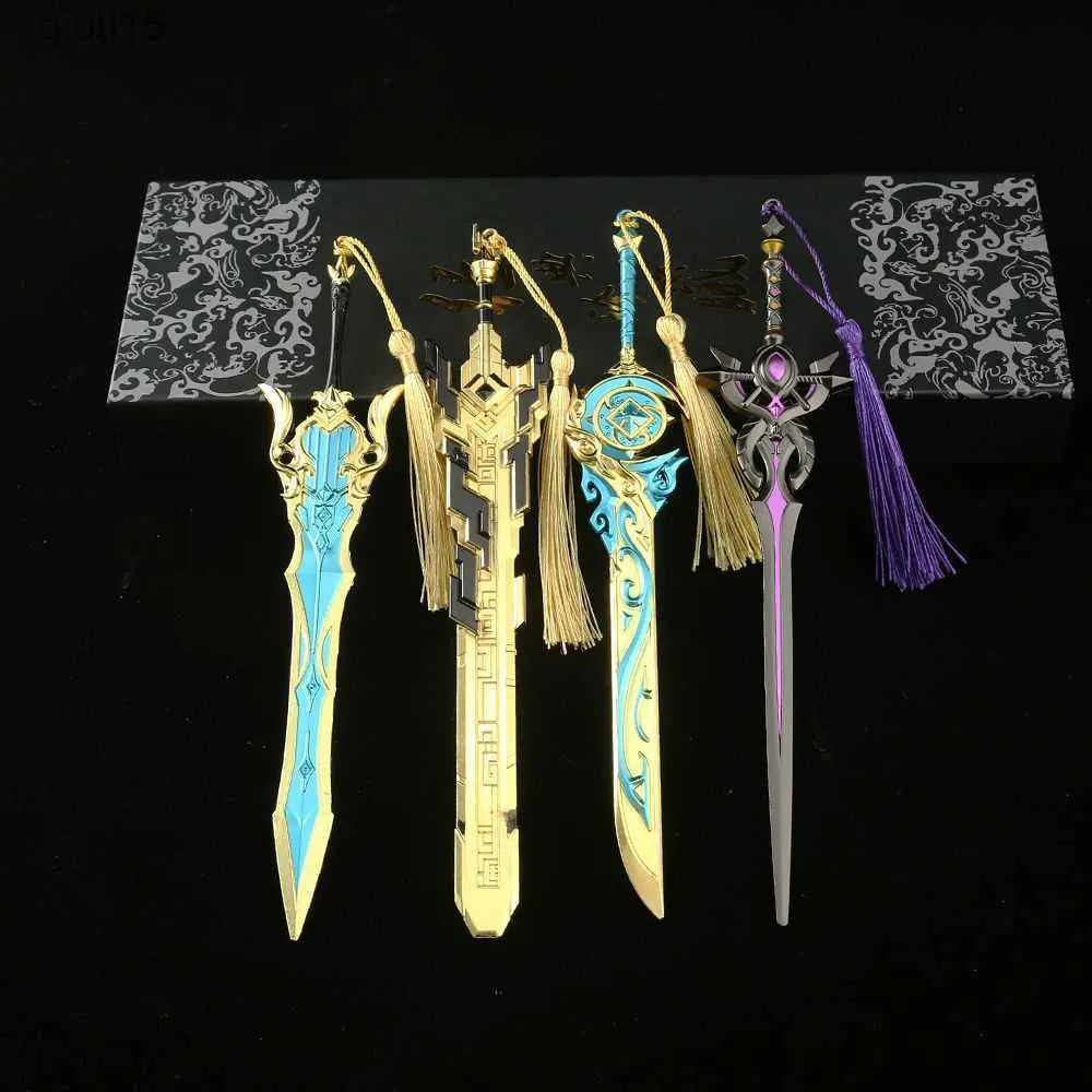 Anime Cartoon Genshin Impact Keychain Accessories Mini Katana Ghost Slayer  Weapons Knife Keychain Weapon Model Toy