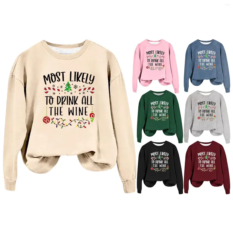 Dameshoodies Kerst Drinksweatshirt Grappige Kerst Wijndrinker Cadeau Top Gezellige Winter Zippe Hoodie Vrouwen Crop Truien