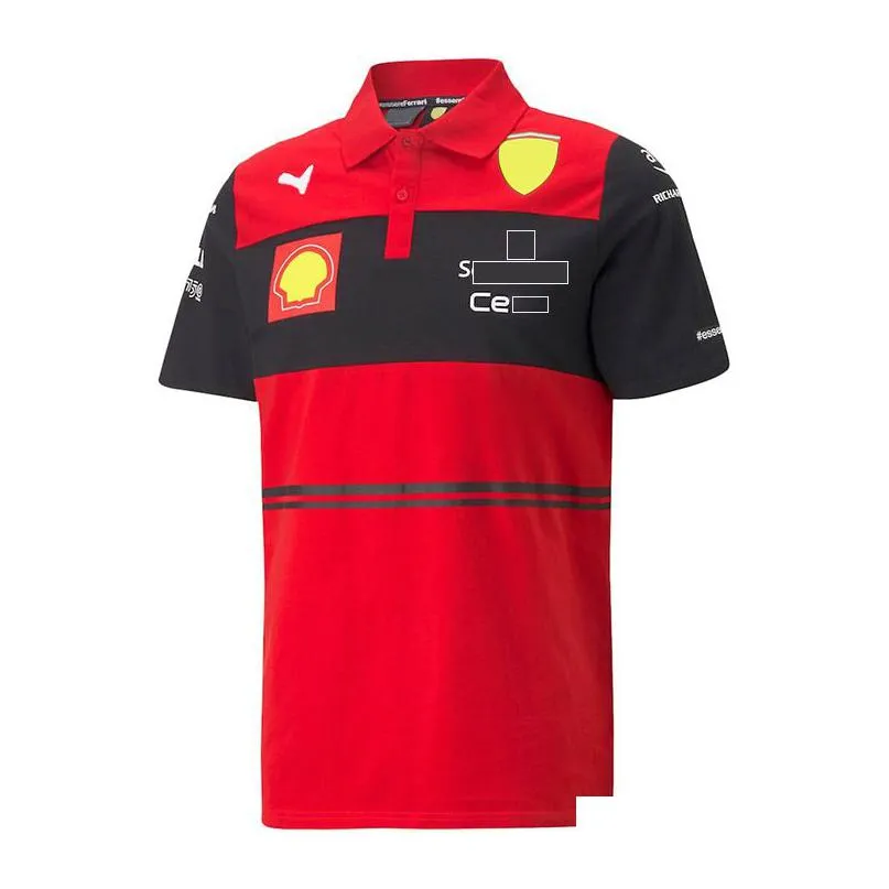 Odzież motocyklowa klasyczny ferrari f1 T-shirt forma 1 fani ekstremalne sportowe oddychające ubranie Najwyraźniej z krótkim rękawem DH1SE