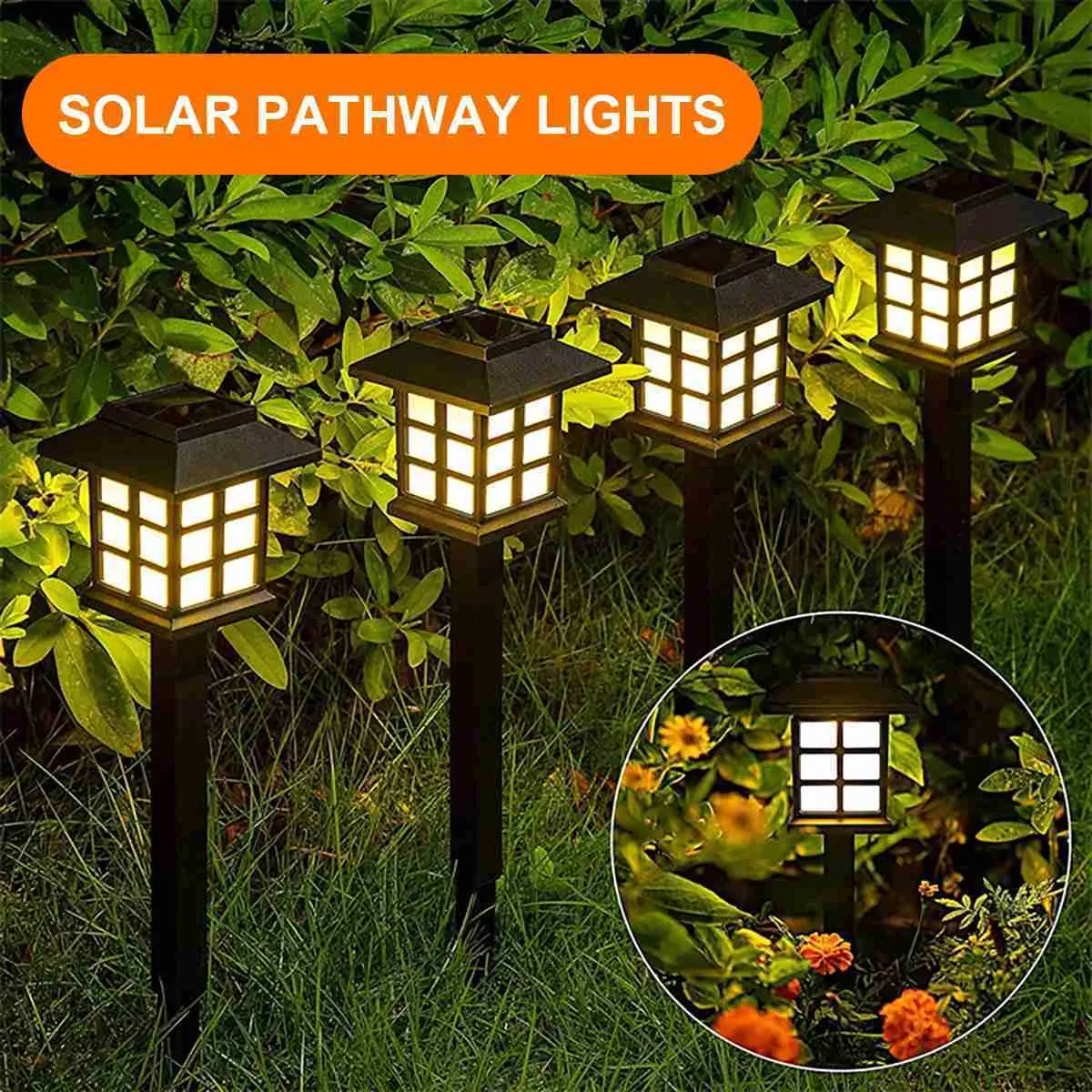Lampy trawnikowe Outdoor Solar LED Light Lampa Lampa Wodoodporna LED LED Light Lights For Garden Courtyard Park Wystrój Krajobraz Q231125