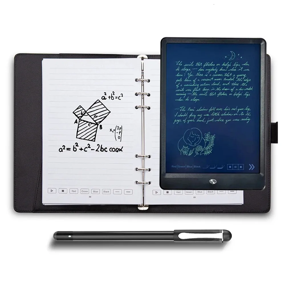 Notatniki cyfrowe pióro Smart Pen Notebook Zestaw Pisanie Zestaw Bluetooth Współpracowanie bezprzewodowe Notatki obsługujące Notatki Rekorowanie przechowywania dla studentów 231124