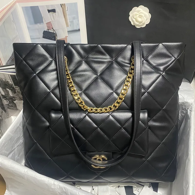 Designer the Tote S Handbags Shopping 35cm Chains Crossbody Black Women Mirror Bags Calfskin Bags Genuine Leather Bag with Box 10A Quality