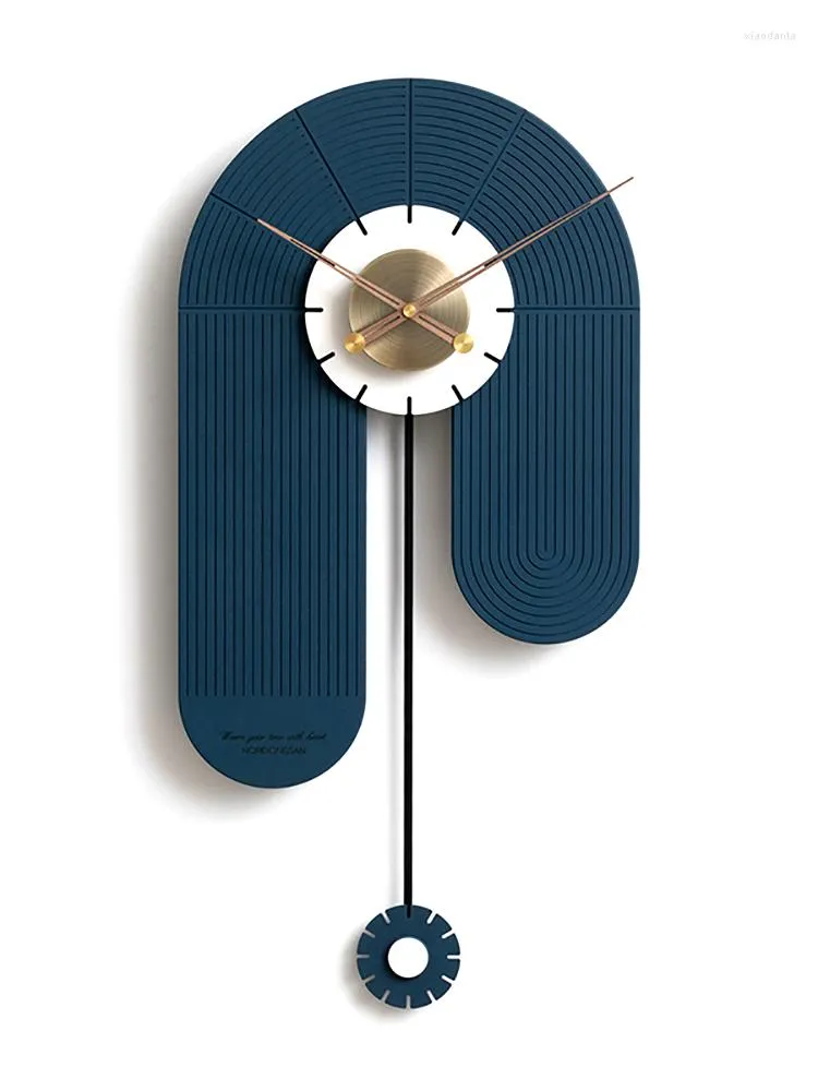 Wandklokken grote slinger klok hout modern ontwerp creatief stille horloges mechanisme metaal woonkamer decoratie cadeau ideeën