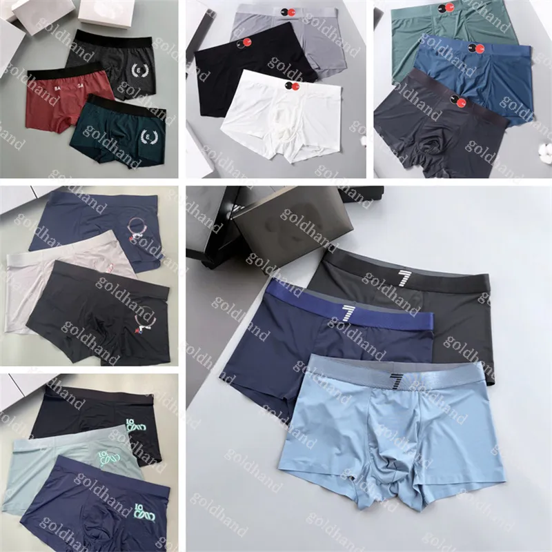 Designer Brand Mens Underpants Luxury Sexy Underwear Wear Classic Men Summer Sports Breathable Boxers Ice Silk Underpants