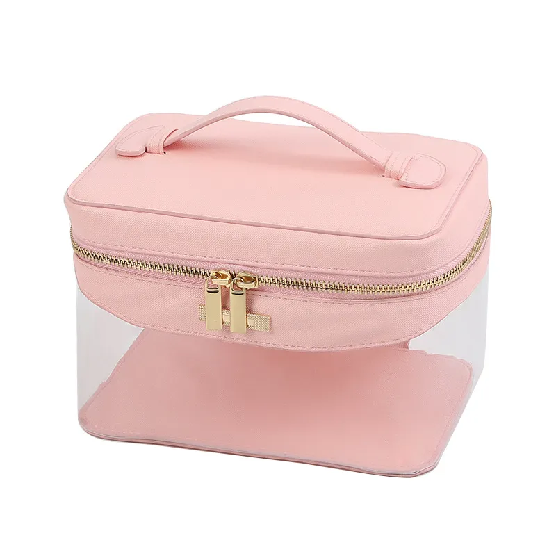 Mini cosmetic bag light luxury Korean version of high sense compact and exquisite PU transparent cosmetic bag wholesale CCJ3001