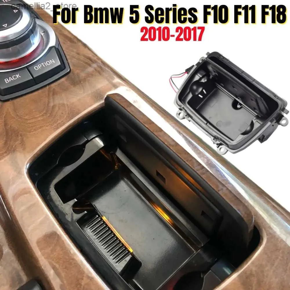 자동차 애쉬 스트레이 자동차 애쉬 스트레이 BMW 5 시리즈 F10 F11 F18 520I 525I 528I 530I 2010-2017 Q231125 용 새로운 Black Abs Center Console Ashtray Assembly Box Cover Cover