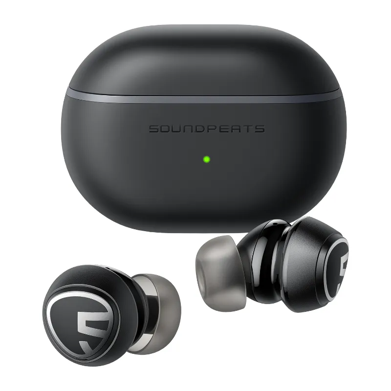 Soundpeats Mini Pro Hybrid Active Ruído cancelando fones de ouvido sem fio, fones de ouvido Bluetooth 5.2 com ANC, QCC3040, APTX Adaptive