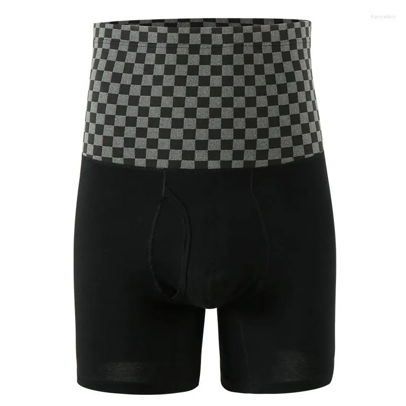 Underpants Sexy Mens Boxer Men's Underwear Cotton Waistband Anti-Wear Leg High Waist Warm Protection Sports Men Panties