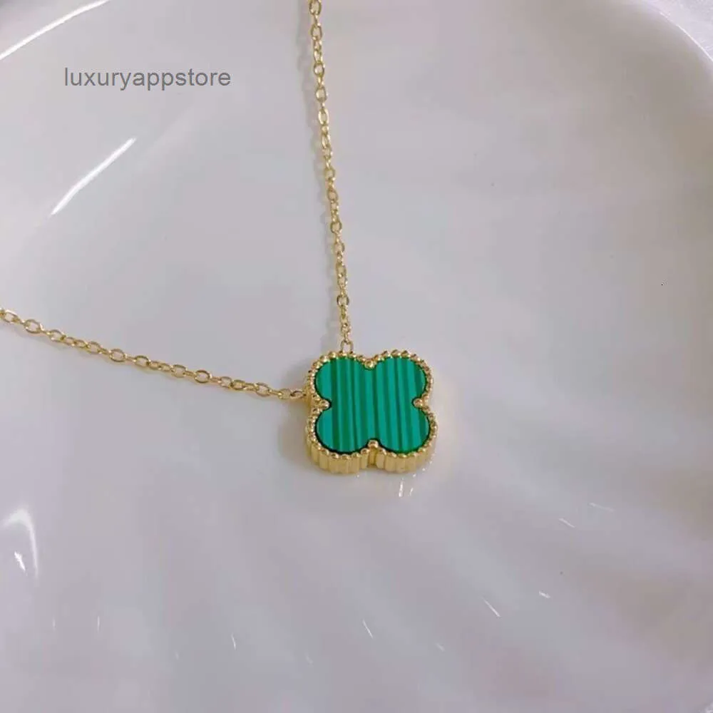 ontwerper Van klavertjes ketting titanium staal antigevoelig Valentijnsdag cadeau dubbelzijdig massief geluksstro ketting ketting ketting