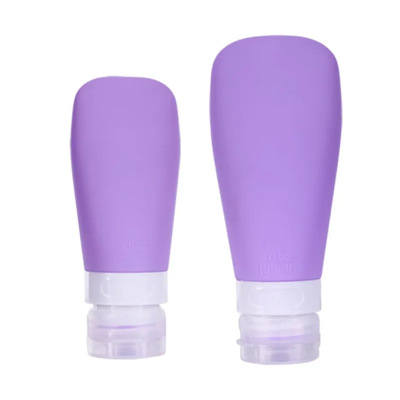 Bouteilles de voyage rechargeables à presser pour articles de toilette Contenants approuvés par la Tsa Sans BPA Anti-fuite pour shampooing et savon lotion Cometic