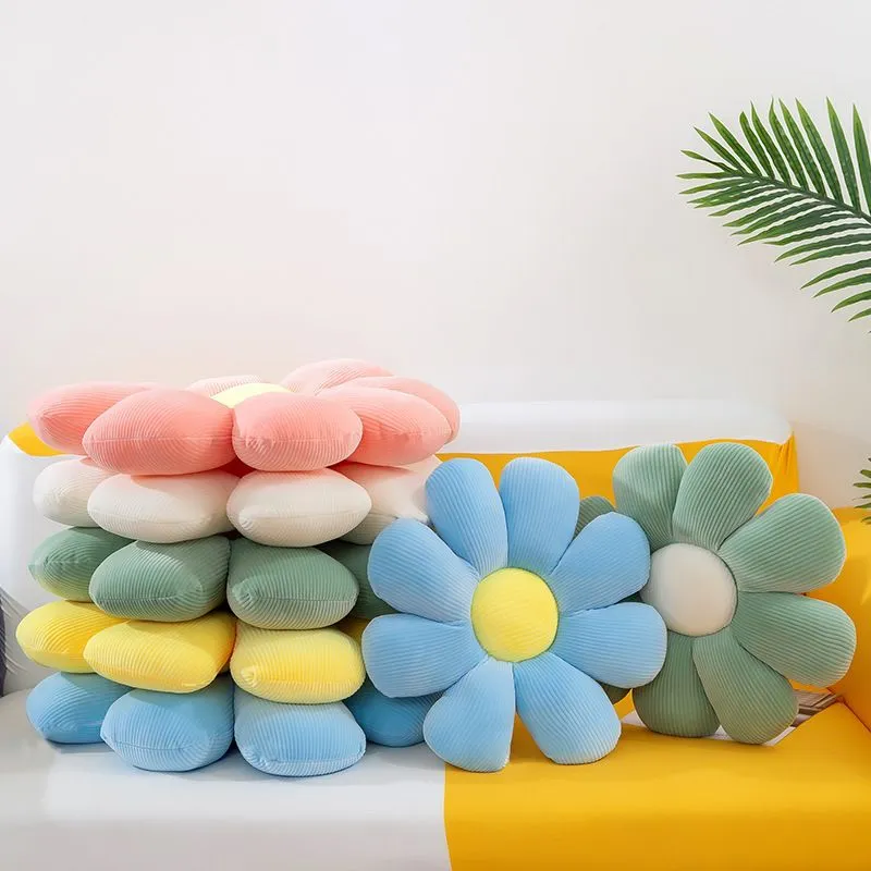 Daisy çiçek yastık doldurulmuş kanepe yastık ofis sedanter sandalye yastıkları ayçiçeği tatami zemin yastık popo rahatlatıcı pedi 40/55cm
