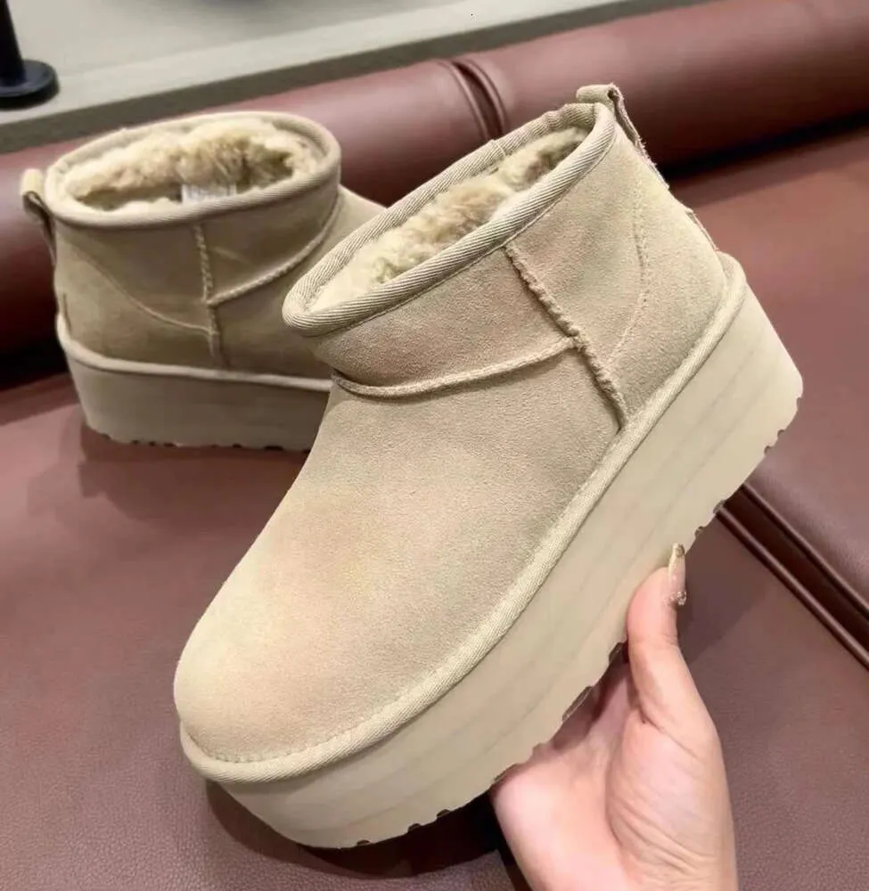 Mulheres Classic Ultra Mini Plataforma Bota Austrália Tasman Tazz Designer Matte Fur Australie Botas de Neve Chinelos Camurça Lã Conforto Botas de Tornozelo de Inverno Sapatos de Moda