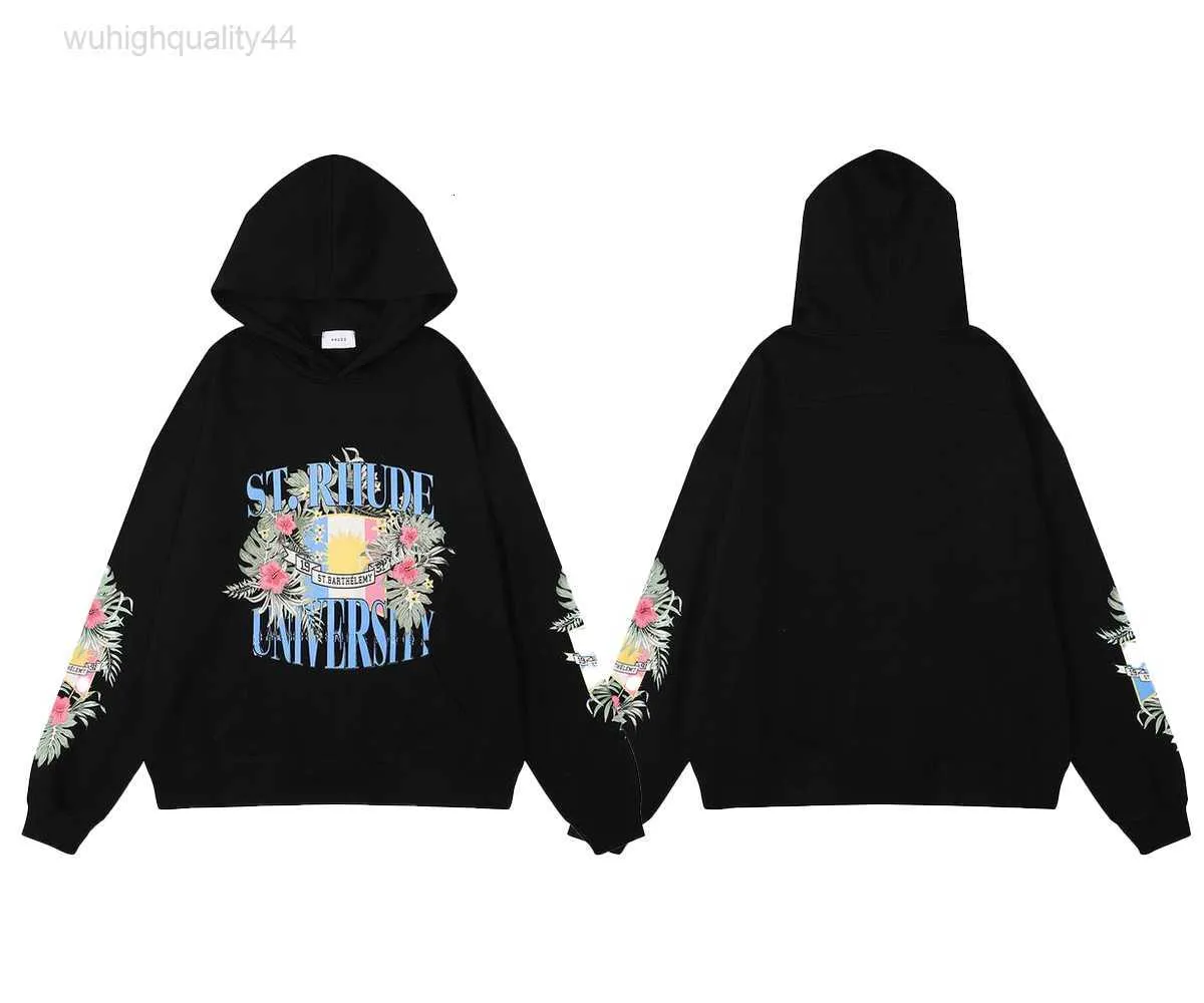 DHgate.com:Men's Rhude Hoodie Shirt Letter Print Loose