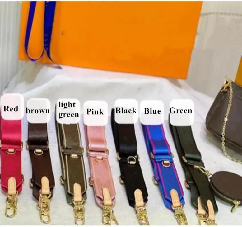 3 in 1 bag match straps 10A High Quality Designer Women bag handbag straps strap purse cross body shoulder bags whole sale discount fashion flowers letters Leather